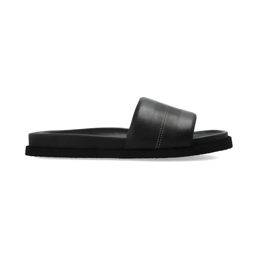 Off-White Pantoletten mit Logo-Print – Black (OWIC01AS26LEA0011011)