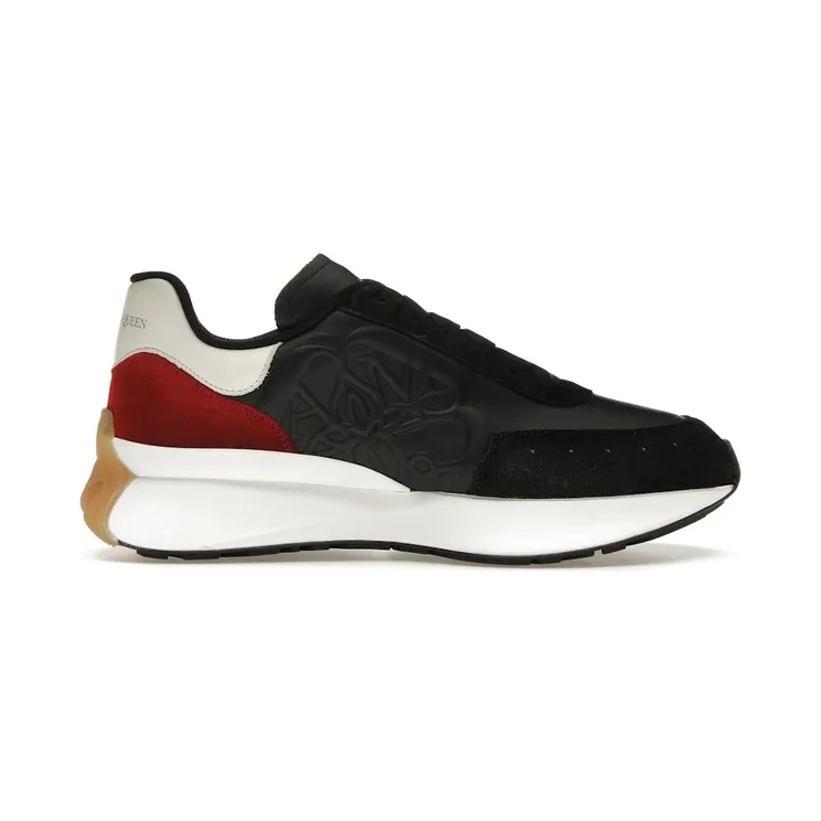 Alexander McQueen Sprint Runner Black White Red (688548WIDN41697)