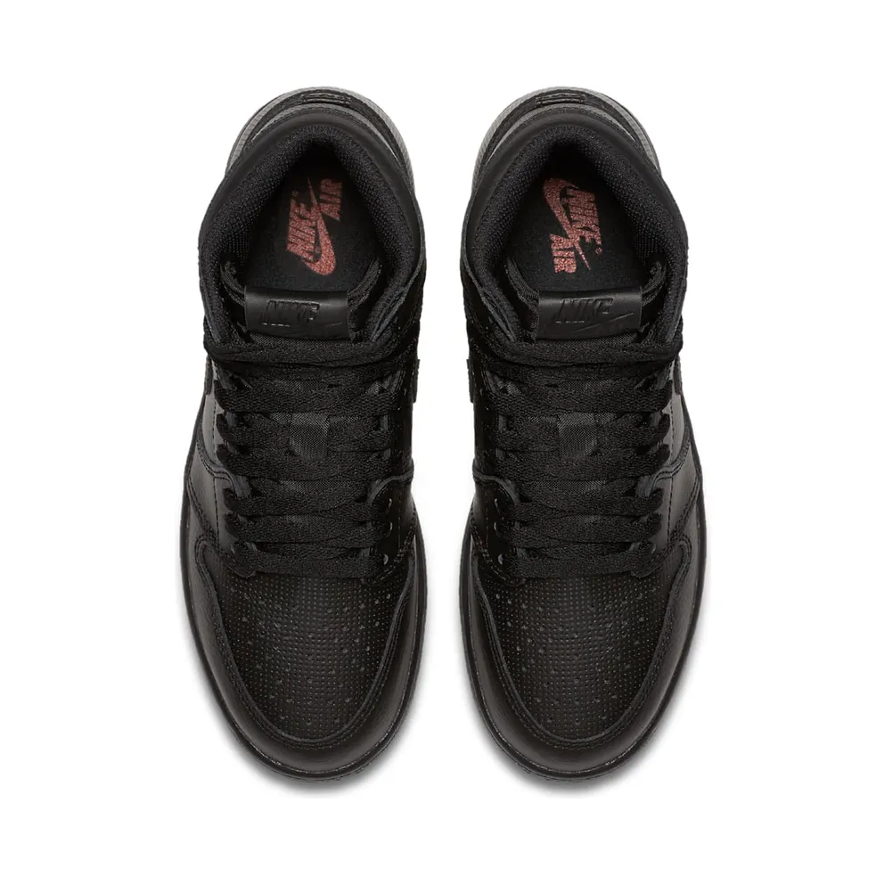 Jordan 1 Retro High Black Perforated (GS) Black/White-Black (575441-002)