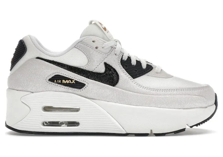 Nike Air Max 90 LV8 White Metallic Gold Black (HQ3497-100)