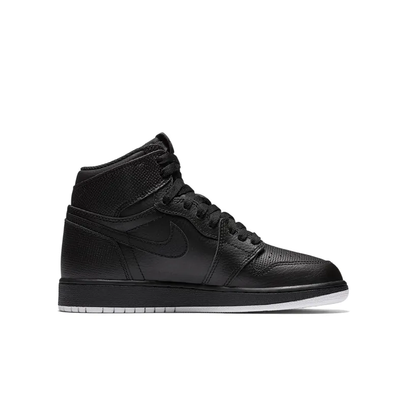 Jordan 1 Retro High Black Perforated (GS) Black/White-Black (575441-002)