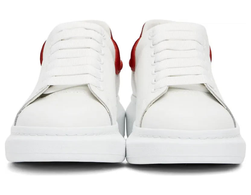 Alexander McQueen White & Red Oversized Sneakers (682396WIBN59676) (2)