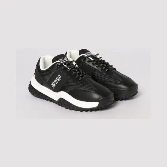 Versace Leather and Nylon Sneakers Black (80YA3SN4ZSE11899)