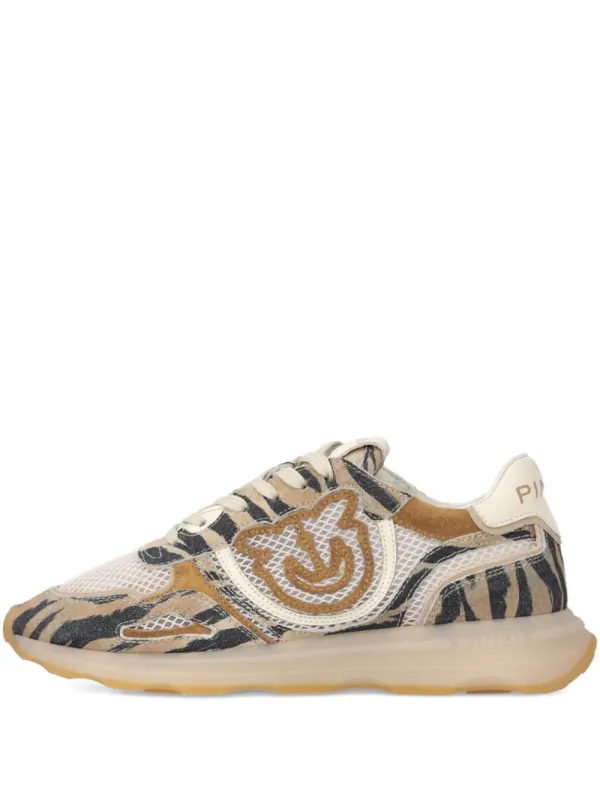 PINKO Zoe sneakers with tijgerprint and logo – Beige (SS0175P088)