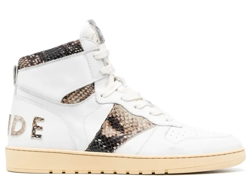RHUDE High-Top-Sneakers mit Kontrasteinsätzen – Weiß (RHPF23FO02489793)