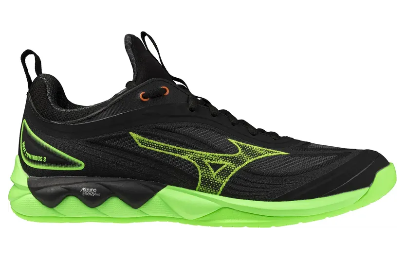 Mizuno Wave Luminous 3 Black Glowing Apple Mandarin Orange (V1GA242049)