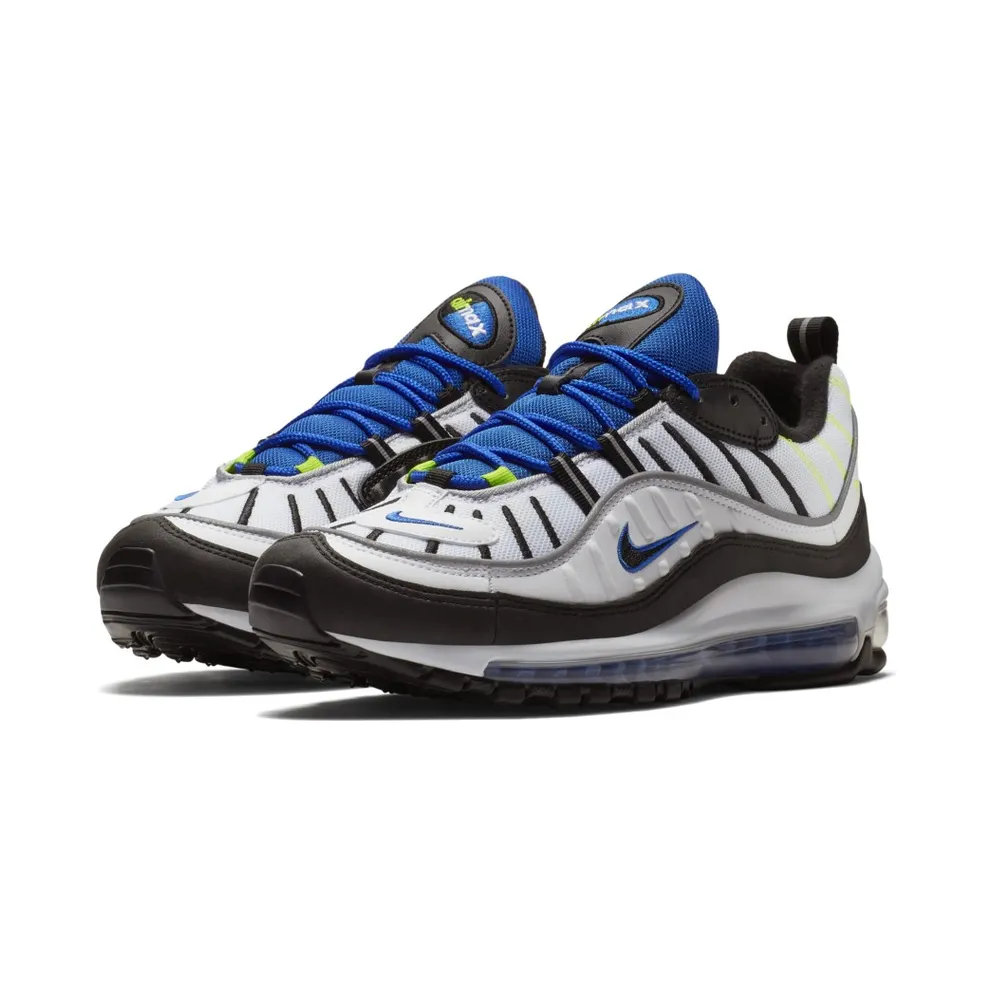 Nike Air Max 98 White Black Racer Blue White/Black-Racer Blue-Volt (640744-103)