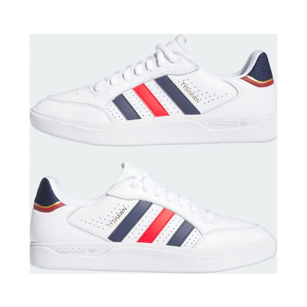 adidas Tyshawn Low Cloud White Better Scarlet Gold Metallic (IF4624)