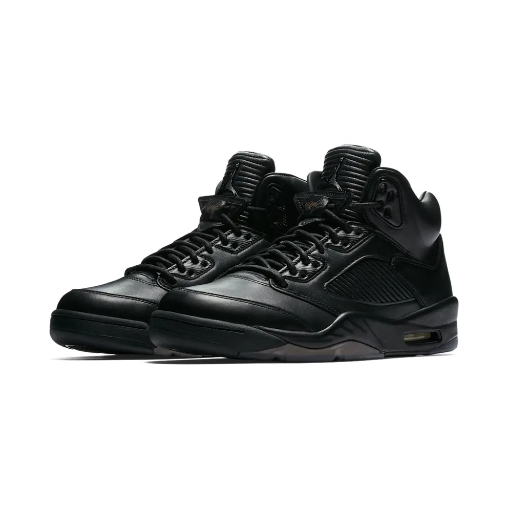 Jordan 5 Retro Premium Triple Black Black/Black-Black (881432-010)
