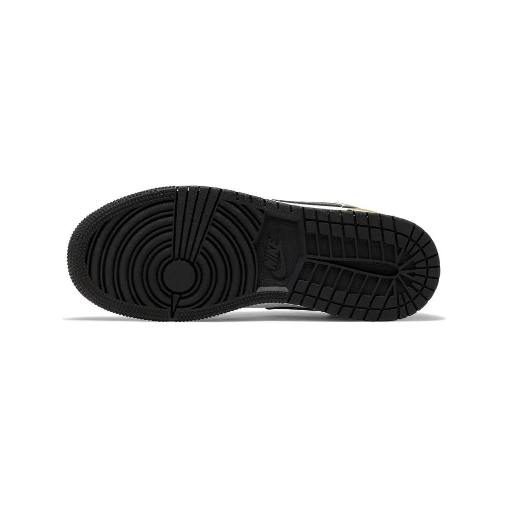 Jordan 1 Low Gold Toe (GS) Metallic Gold/Black-White (CQ9487-700)