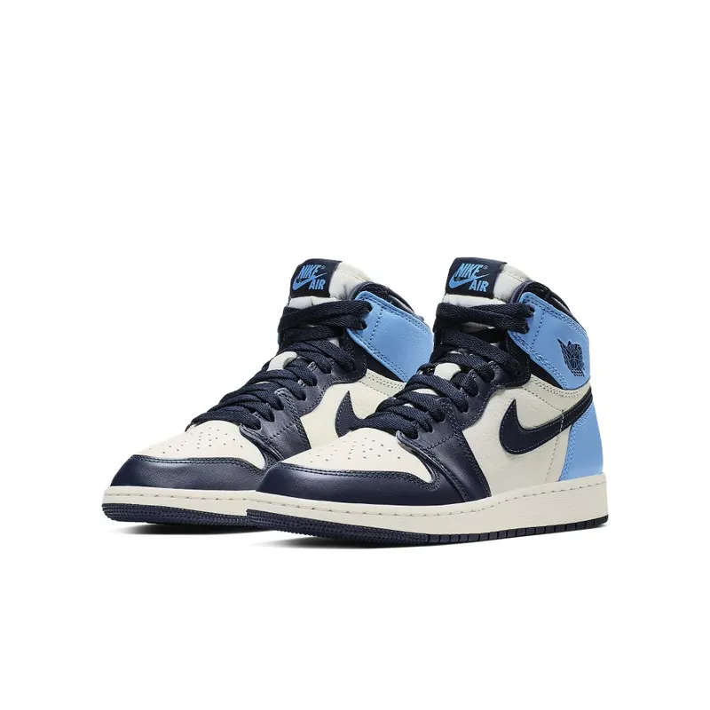 Jordan 1 Retro High Obsidian UNC (GS) Sail/Obsidian-University Blue (575441-140)