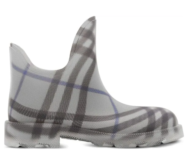 Burberry Marsh Checked Ankle Boot Grey (8088921)