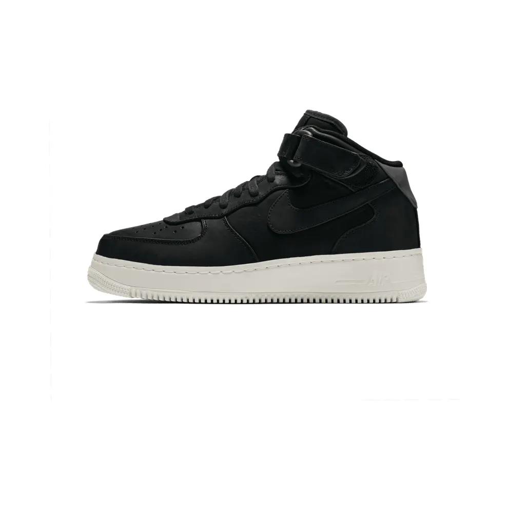 Nike Air Force 1 Mid Black Sail (Lab) Black/Black-Black-Sail (905619-001)