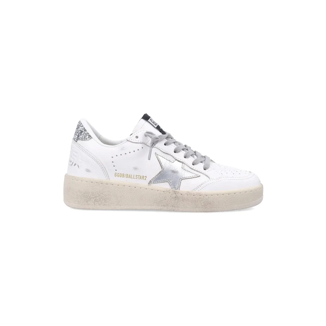 Golden Goose Ball Star 2 Deluxe White Silver (GWF00804.F006966.80185)