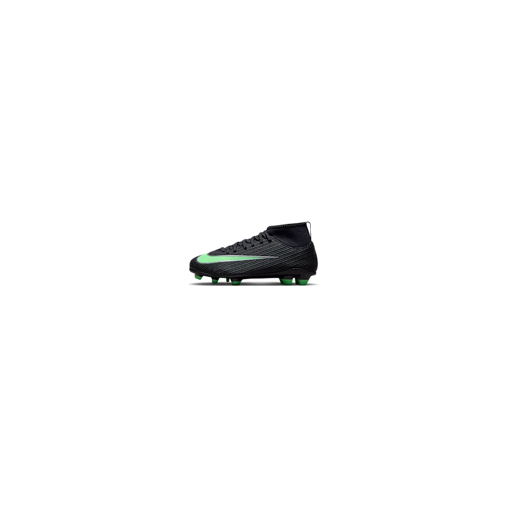 Nike Jr. Mercurial Superfly 11 Club ‘ Multi-Ground High-Top “Black/Black/Illusion Green” (IU1795-001)