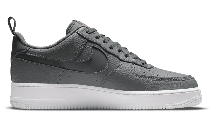 Nike Air Force 1 Low Grey Red Reflective Swoosh (DN4433-001)