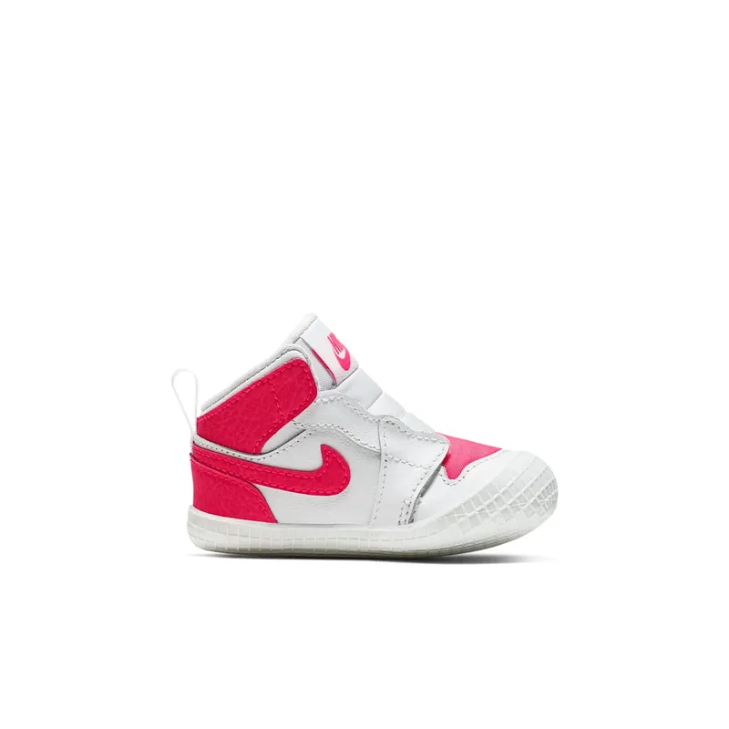 Jordan Air 1 Crib Bootie Racer Pink (I) White/Racer Pink (AT3745-116)