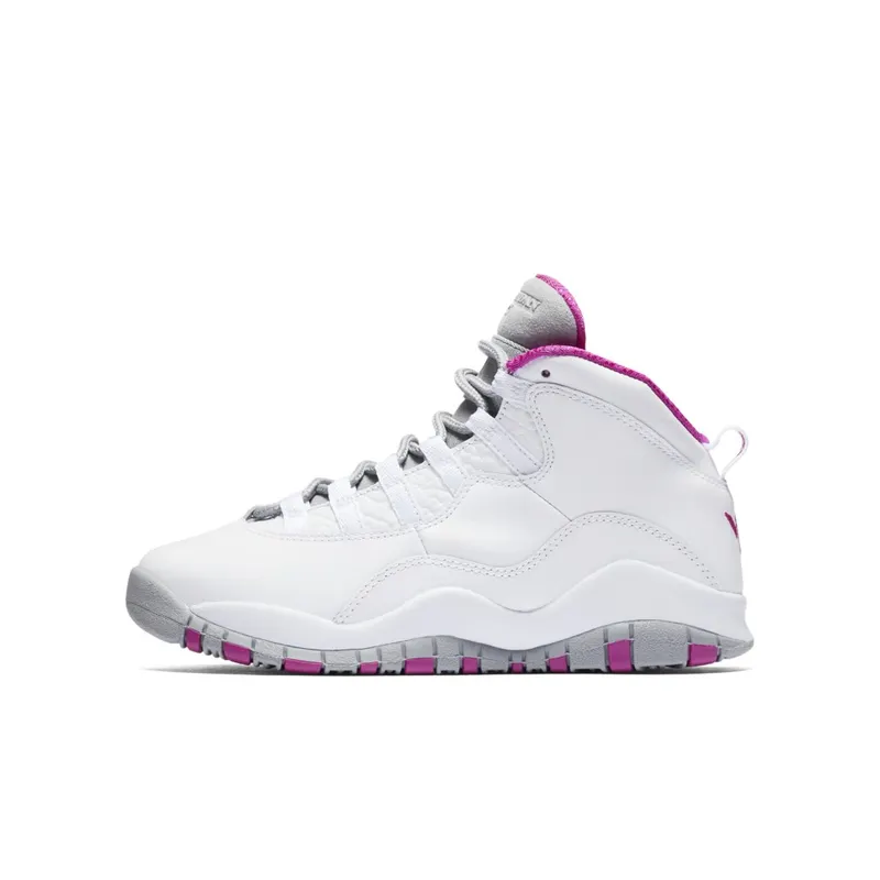 Jordan 10 Retro Maya Moore (GS) White/White-Fuchsia Flash-Wolf Grey (AA2900-159)