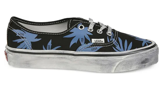 Vans Authentic 44 Leaf-print “Black/Blue” (VN000DB8 CJI1)