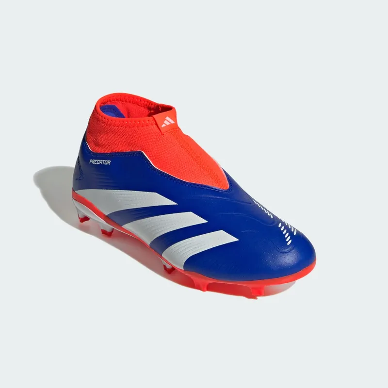 adidas Predator League Laceless FG Lucid Blue Cloud White Solar Red (IF6356)