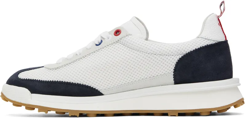 Thom Browne Navy Tech Runner Low Top Sneakers (MFD180B-03050)