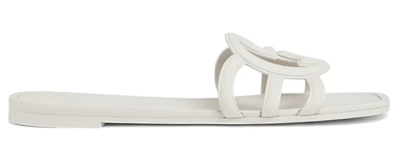 Gucci Interlocking G Slide Sandal White Rubber (‎780307 J8700 9022)