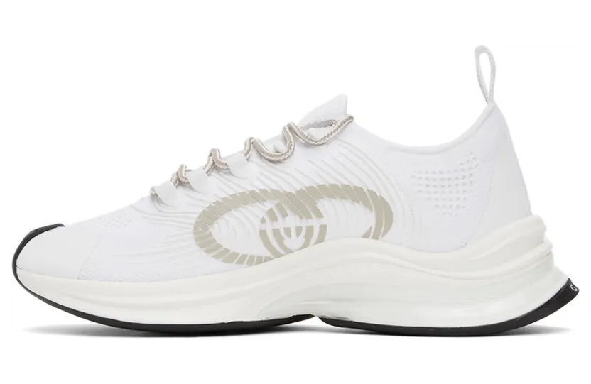Gucci White Run Low-Top Sneakers (680893 USM10) (3)