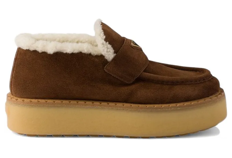 Prada Suede Loafers Cacao Brown Sherling (1D717N_JFT_F0324_F_ZD50)