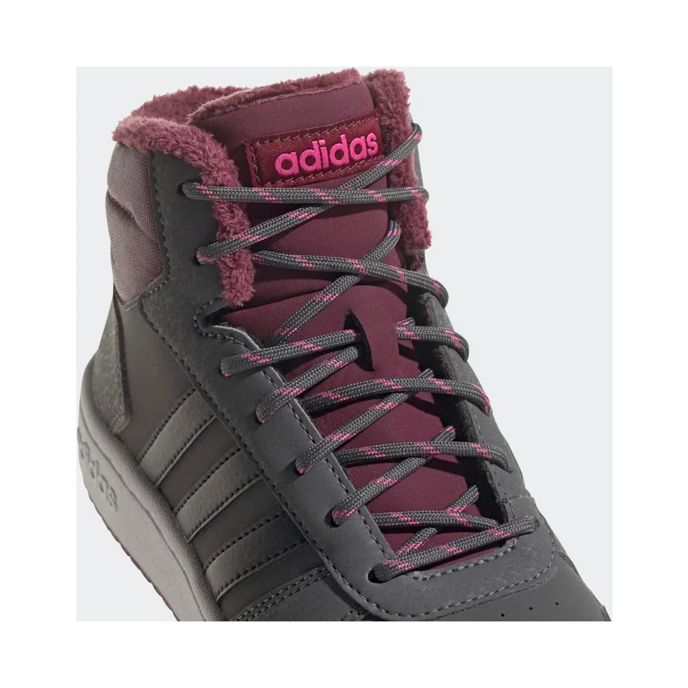 adidas Hoops 2.0 Mid Grey Five / Core Black / Screaming Pink (GZ7796)
