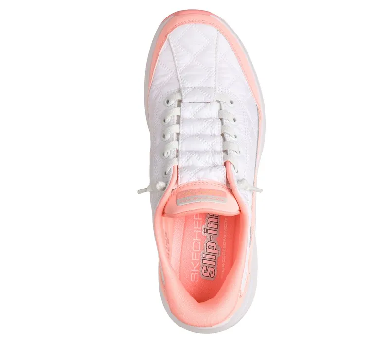 Skechers Slip-ins: Contour Foam Sneaker White/Coral