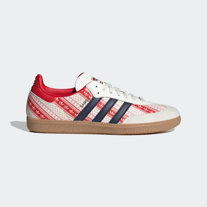Adidas Samba Vegan Christmas Cloud White / Shadow Navy / Vivid Red (GZ4711)