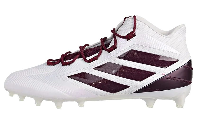 Adidas Freak Carbon Mid Cleats “Cloud White / Maroon / Collegiate Burgundy” (F97432)