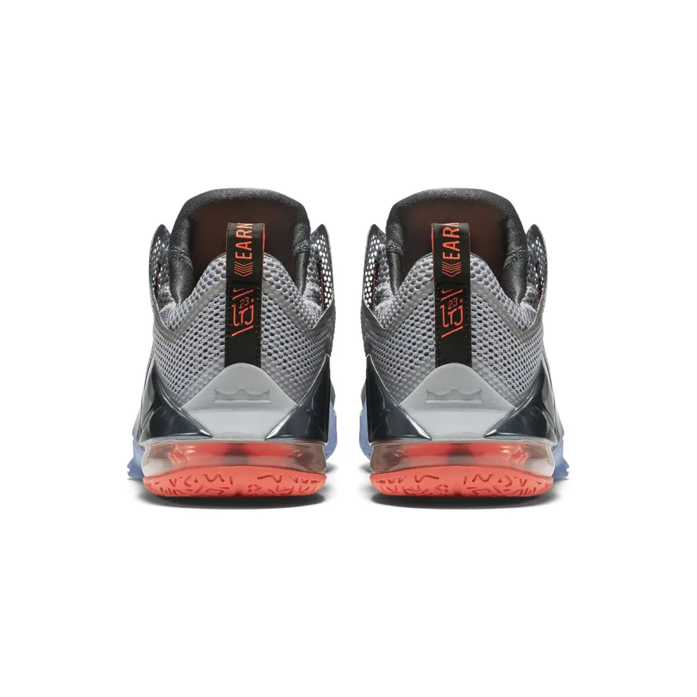 LeBron 12 Low Wolf Grey/White-Dark Grey-Hot Lava (724558-014)