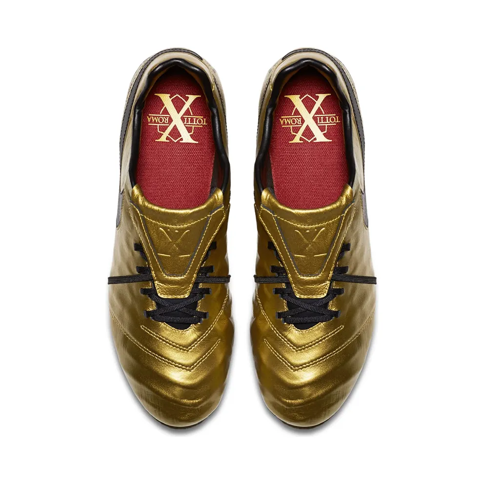 Nike Tiempo Legend VI SE FG Totti x Roma Metallic Gold/Team Crimson-Black (AA0612-706)