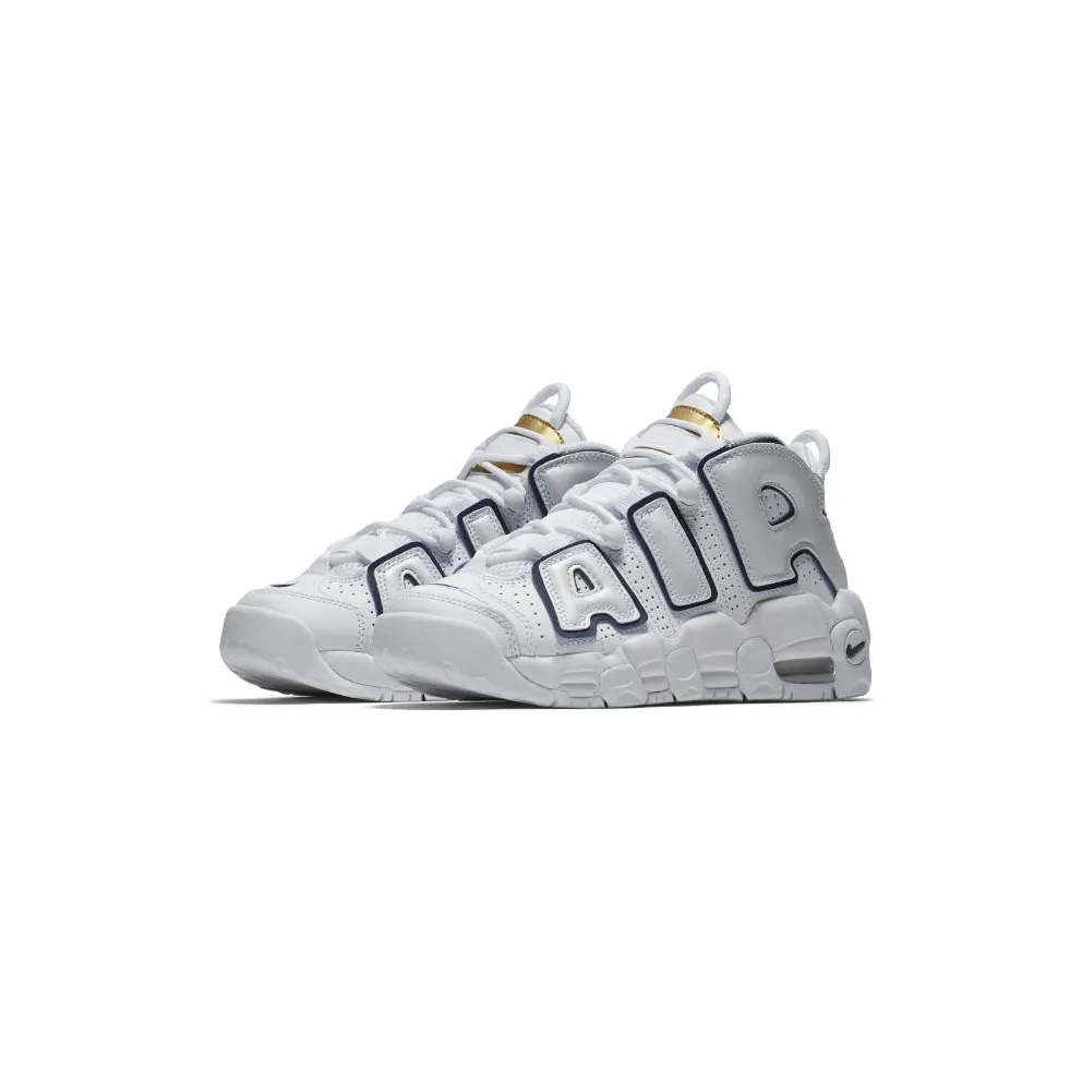 Nike Air More Uptempo White Midnight Navy (GS) White/Midnight Navy-Metallic Gold (415082-109)