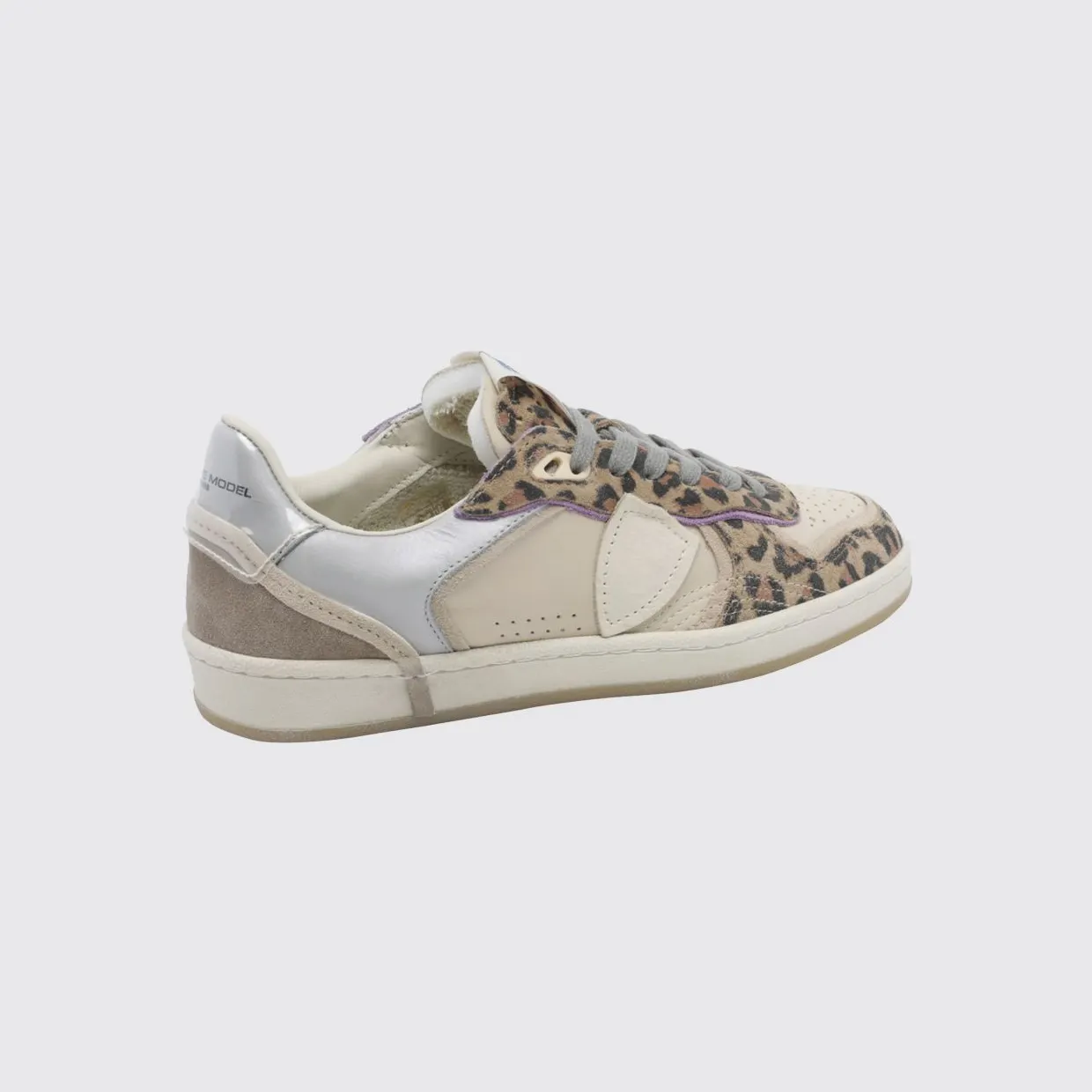 Philippe Model Pgal Suede Low-Top Sneakers with Animal Print Beige (PGLDAXE1) (2)