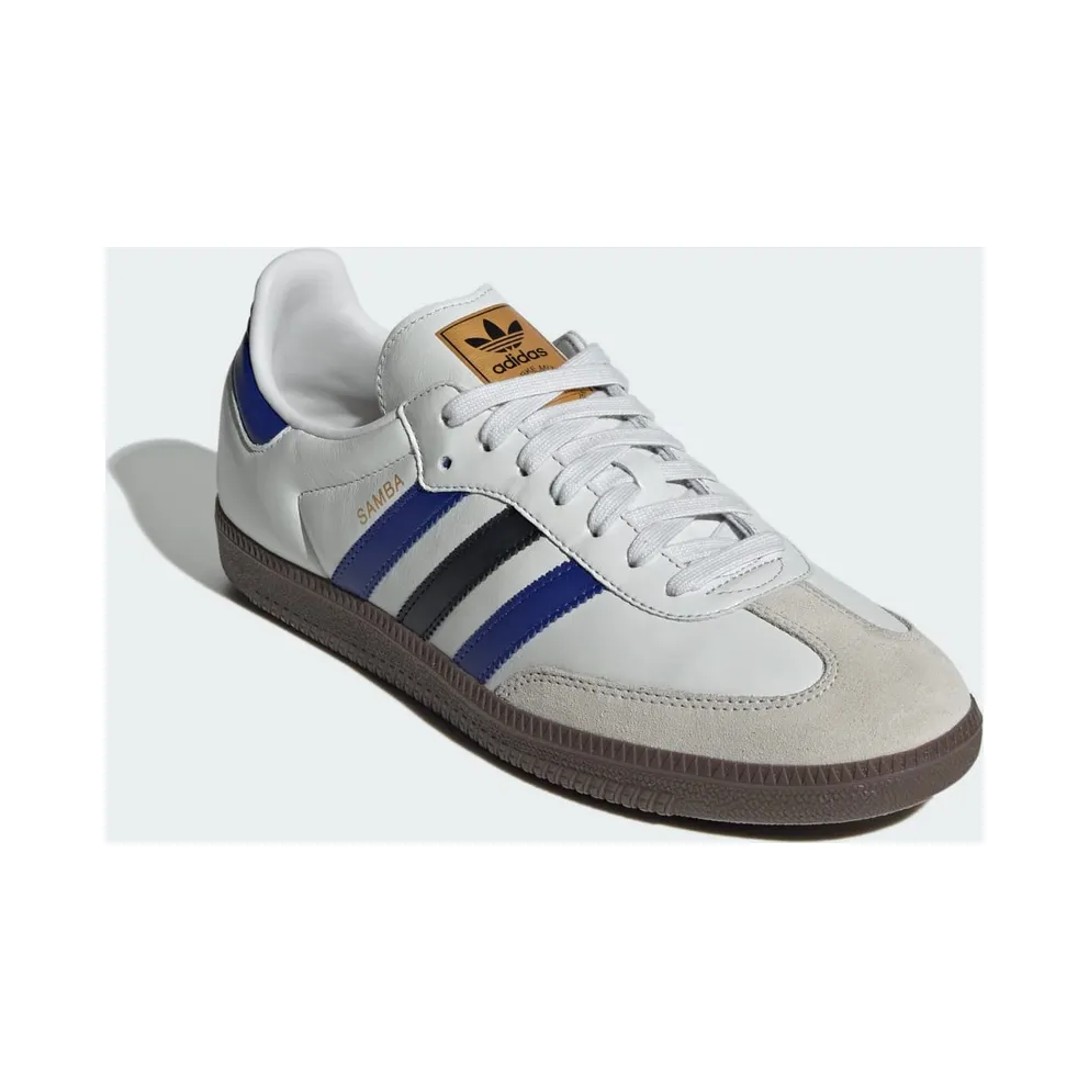 adidas Samba OG Crystal White Active Blue Black (ID1381)