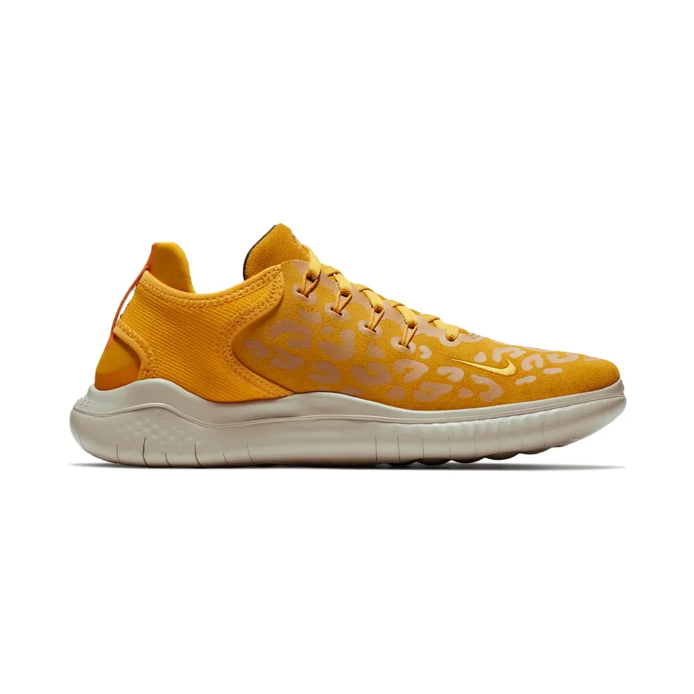 Nike Free RN 2018 Cheetah Yellow (W) Yellow Ochre/Oil Grey-University Gold (AQ0562-700)