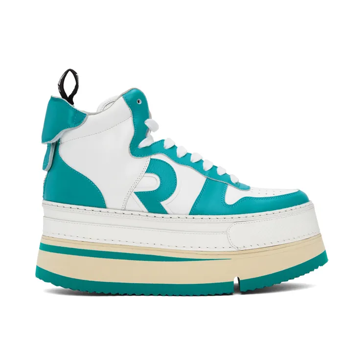 R13 Blue & White Platform High-Top Sneakers (R13WS024-S037A)