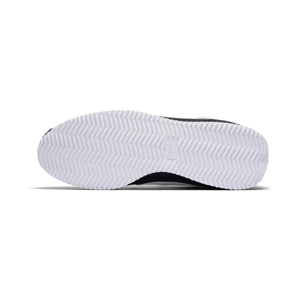 Nike Cortez Basic Leather Obsidian/White-Metallic Silver (819719-410)