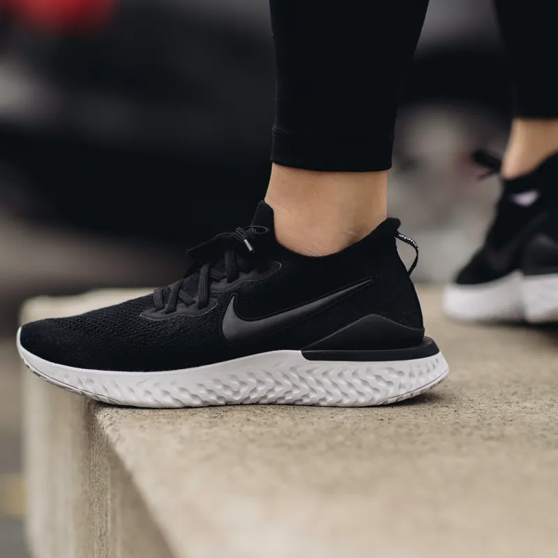 Nike Epic React Flyknit 2 Black White Black/Black-Gunsmoke (BQ8928-002)