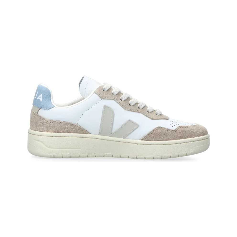 VEJA V-90 O.T. Leather (extra white / pierre / steel) – VD2003705