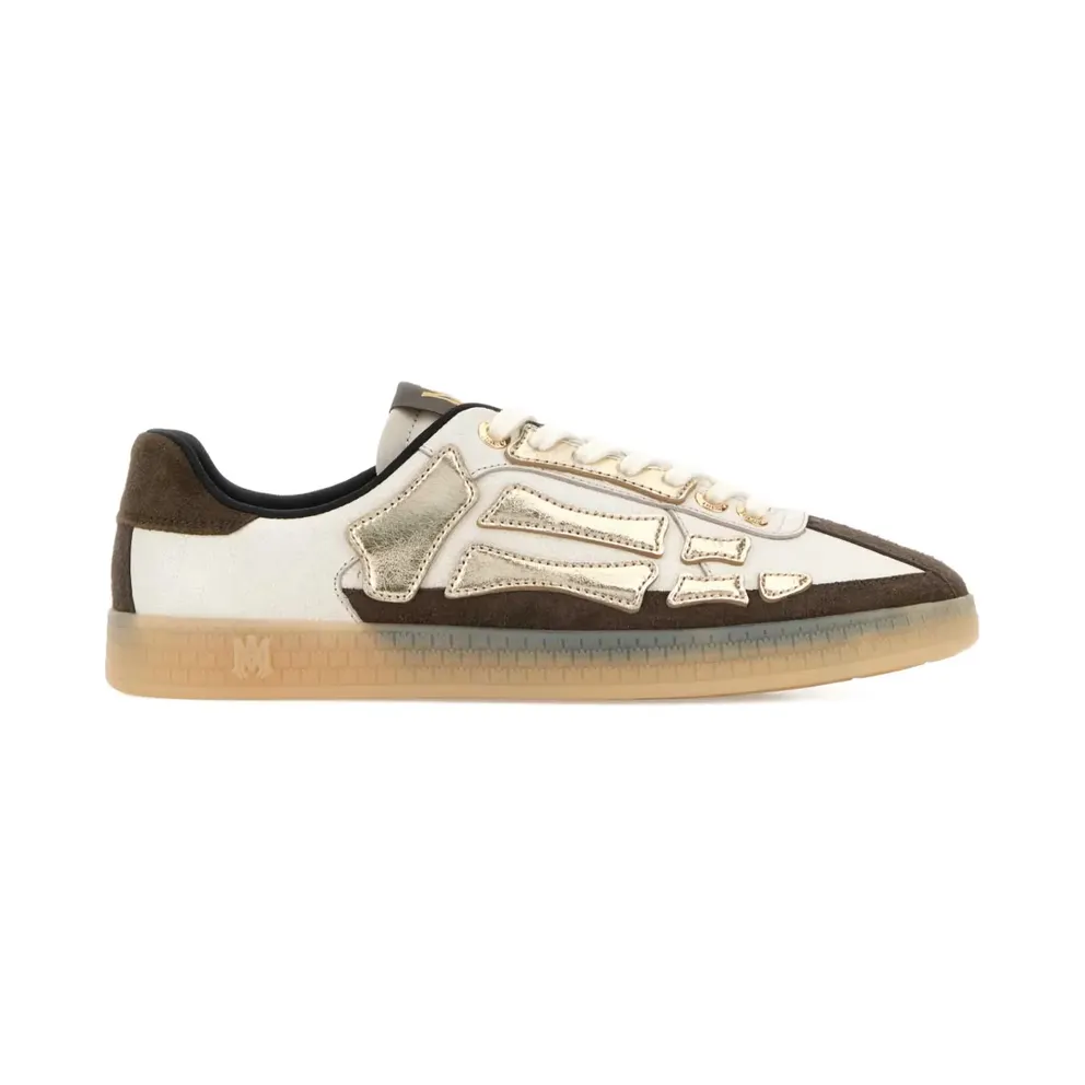 AMIRI Pacific Bones leren sneakers – Weiß (AMSNSN1034)