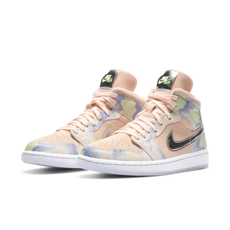Jordan 1 Mid SE P(HER)SPECTIVE (W) Washed Coral/Chrome-Light Whistle (CW6008-600)