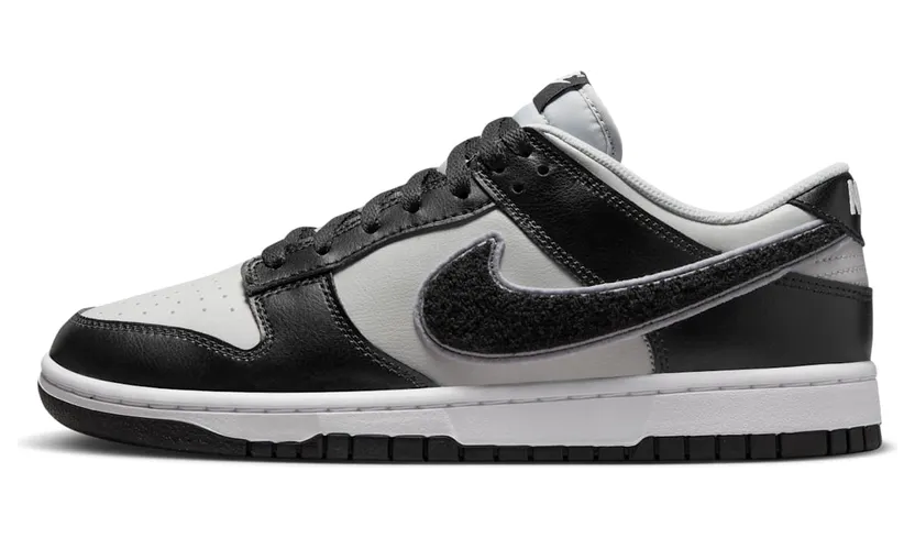 Nike Dunk Low “Chenille Swoosh Black Grey” (DQ7683-001)