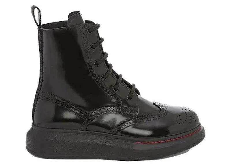 Alexander McQueen Hybrid Lace Up Boot Black (586402WHX511000)