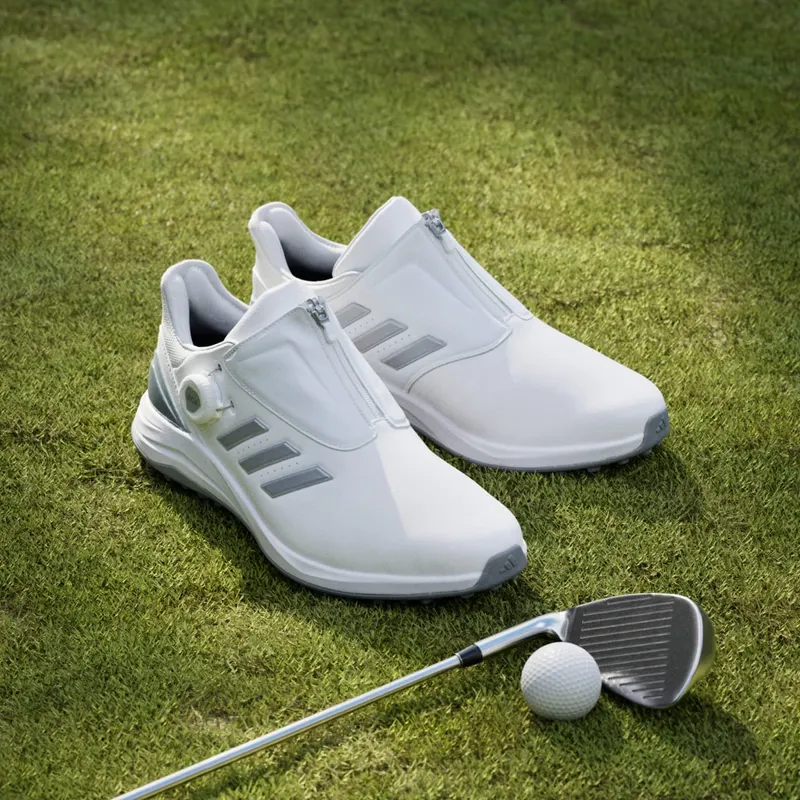 adidas Solarmotion BOA 24 Spikeless Golf Cloud White Silver Metallic Blue Burst (IF0284)