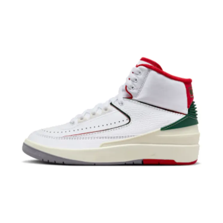 Air Jordan 2 GS “White / Fir / Sail / Fire Red” (DQ8562-101)