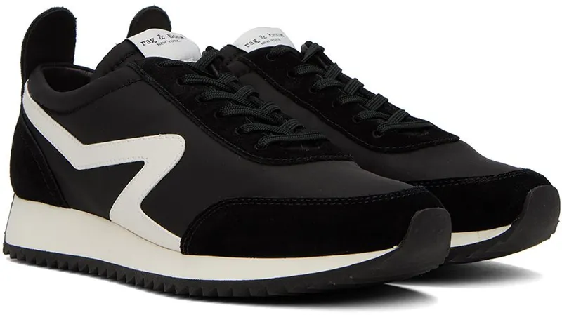 rag & bone Black & White Retro Runner BLK (MGF22FF005NU5)