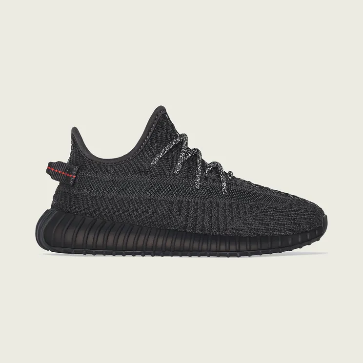 Adidas Yeezy Boost 350 V2 Kids ‘Black Non-Reflective’ Black/Black/Black (FU9013)